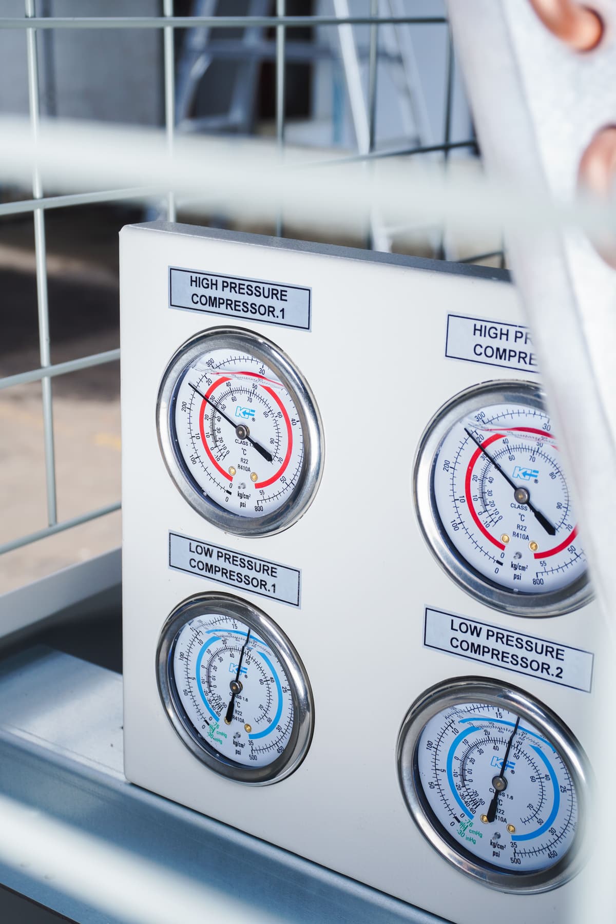 Industrial Chiller with Monitoring Sensors and Meters